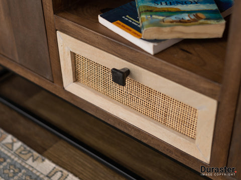 Duraster Irish Wooden Sideboard Cabinet With Cane Work #3