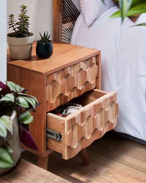 Riverrun Bed Side Table Acacia wood #4 - Duraster 