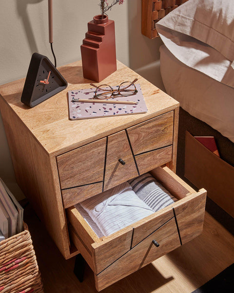 Mosaix Bed Side Table Mango Wood #1 - Duraster 
