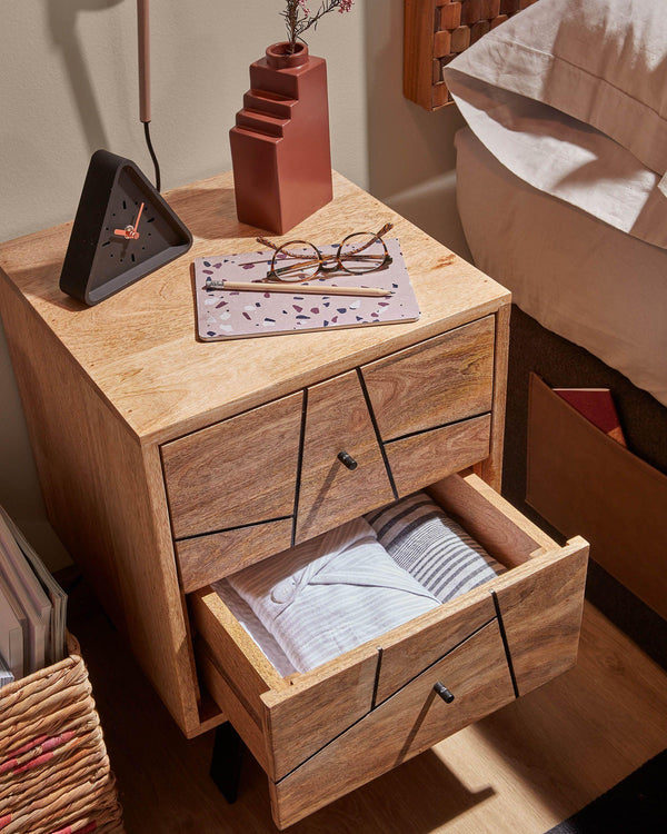 Mosaix Bed Side Table Mango Wood #1 - Duraster 