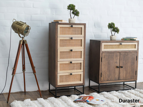 Duraster Irish Modern Chest Of Drawers With Cane Work #5