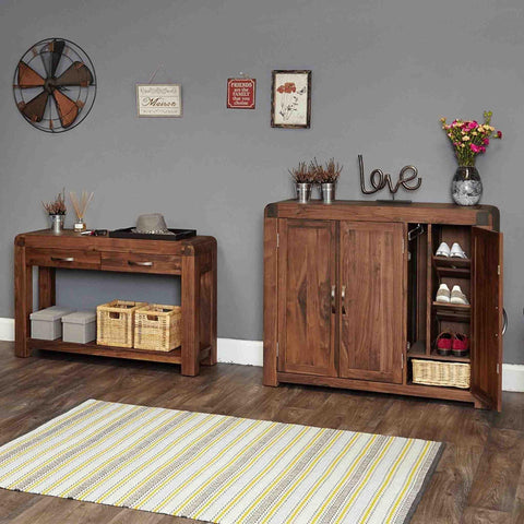 Arthur Large Shoes Cabinet Acacia Wood #12 - Duraster 