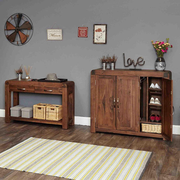 Arthur Large Shoes Cabinet Acacia Wood #12 - Duraster 