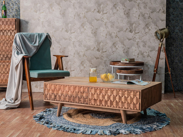 Duraster Diamond Wooden Coffee Table with Storage #1