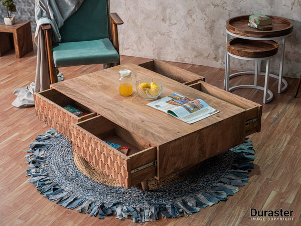 Duraster Diamond Wooden Coffee Table with Storage #1