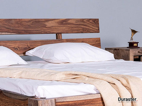 Alpaca Modern Wooden Queen Size Bed #1 - Duraster 