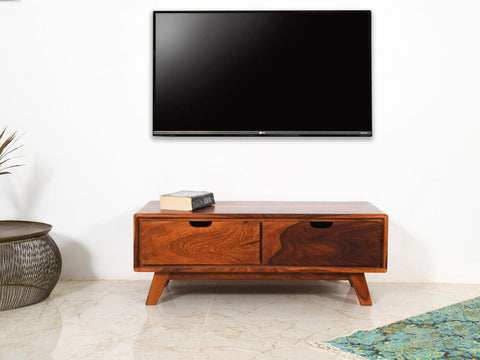 Aristocrat Modern Solid Wood TV Unit