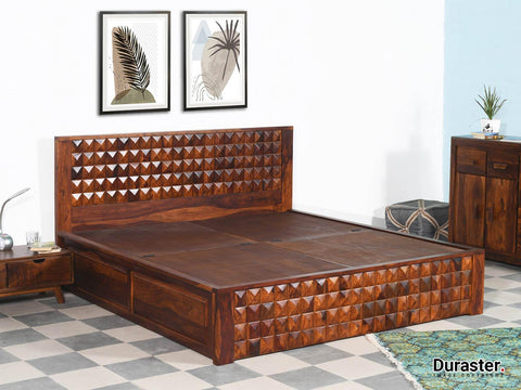 Aristocrat Solid Sheesham Wood Storage Bed