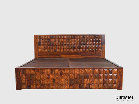 Aristocrat Solid Sheesham Wood Storage Bed