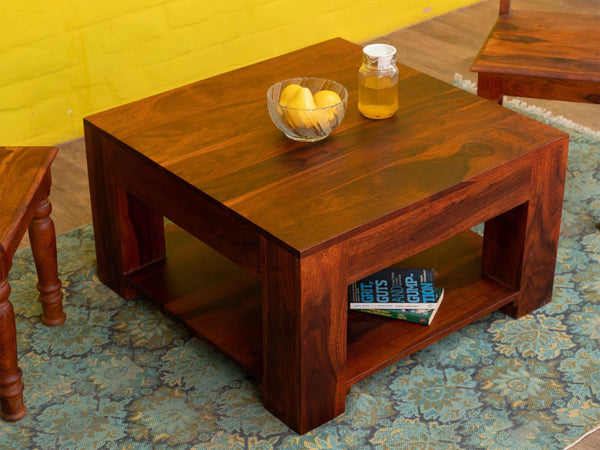 Aristocrat Solid Wood Coffee Table with Storage