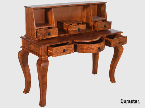 Aristocrat Solid Wood Study Table with Storage #1 - Duraster 