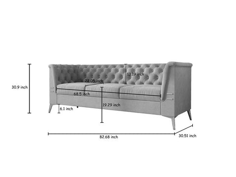 Duraster Chesterfield Premium Fabric Sofa #73