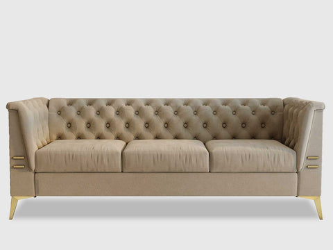 Duraster Chesterfield Premium Fabric Sofa #73