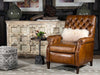 Duraster Chesterfield Single Seater Leather Sofa (Peanut Brown) #81