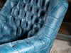 Duraster Chesterfield Single Seater Leather Lounge Chair (Sky Blue)