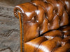 Duraster Chesterfield Single Seater Leather Sofa (Caramel Brown) #88