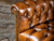 Chesterfield Single Seater Leather Sofa (Caramel Brown) #88
