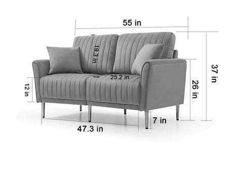 2 Seater Fabric Sofa