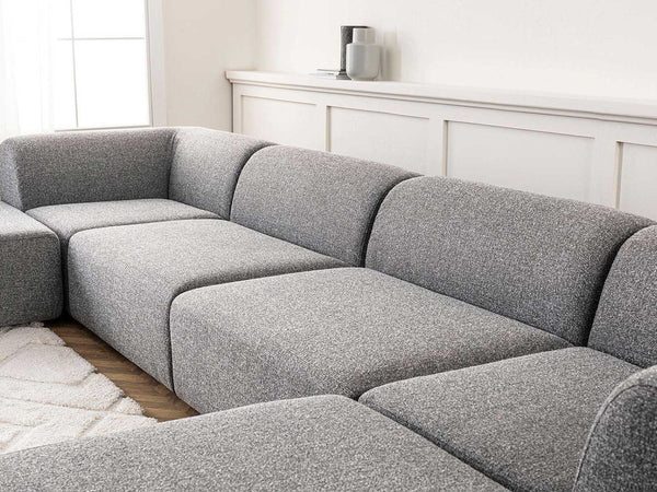 U Shaped Sectional Fabric Sofa