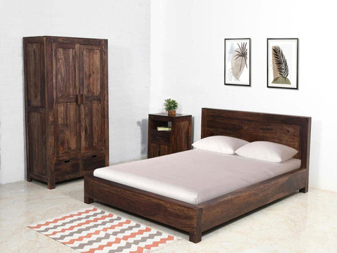 Gangaur Solid Sheesham Wood Bed #1 - Duraster 