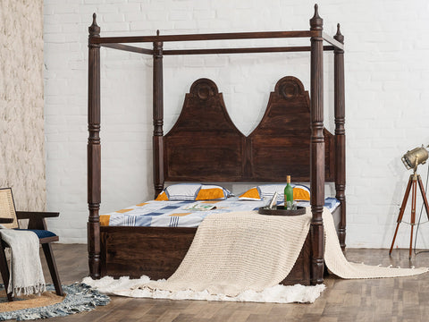 Gangaur-Solid-Wood-Four-Poster-King-Size-Bed
