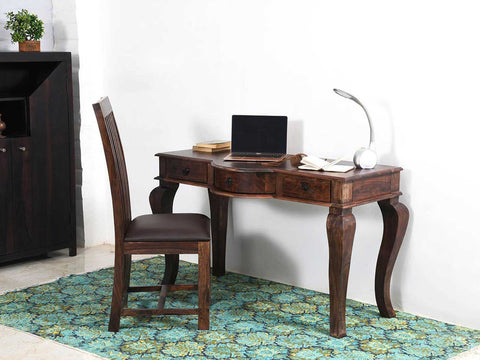 Duraster Gangaur Solid Wood Study Table with Drawers #5