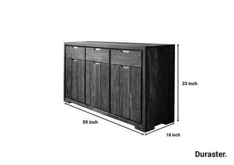 Gangaur Modern Sheesham Wooden Sideboard Cabinet #1 - Duraster 