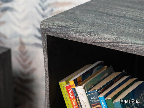 Goa Solid Acacia wood Cube Bedside #2 - Duraster 