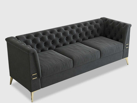 Duraster Chesterfield Premium Fabric Sofa #72