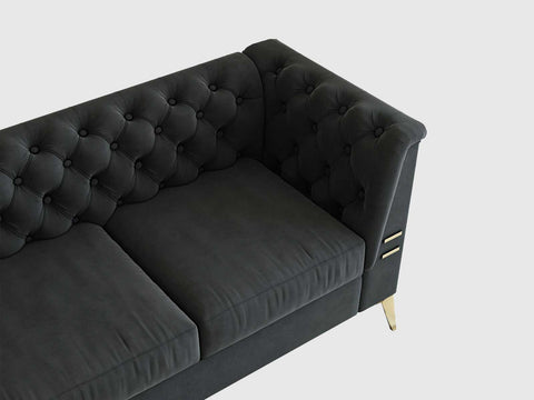 Duraster Chesterfield Premium Fabric Sofa #72