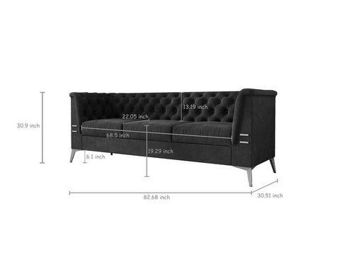 Duraster Chesterfield Premium Fabric Sofa #72