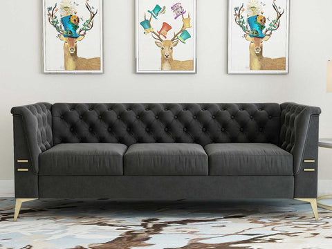 Duraster Chesterfield Premium Fabric Sofa #72