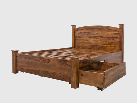 Duraster Hawkin Solid Wood Storage King Size Bed with Storage #2