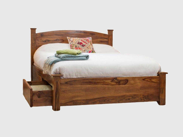Duraster Hawkin Solid Wood Queen Size Bed with Storage #2