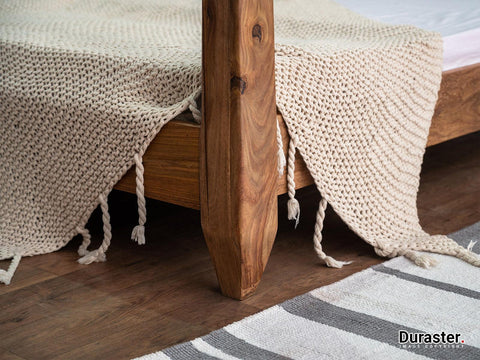 Hawkin Premium Solid Sheesham Wood Four-Poster Bed #3 - Duraster 