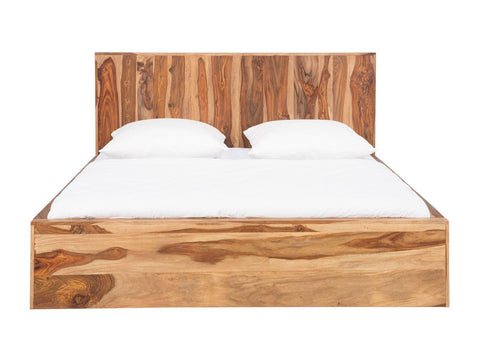 Elite Transitional Sheesham Wood Bed With Storage - Duraster 