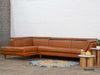 Duraster L Shape Leather Sofa (Tan Brown) #01