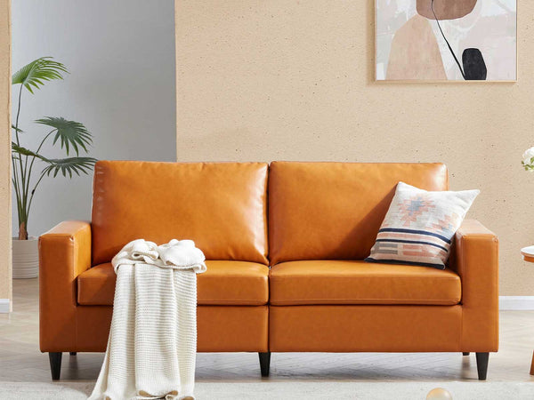Duraster Premium Modern Two Seater Leather Sofas #82