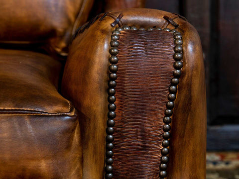 Single Seater Leather Sofa (Caramel Brown) #2