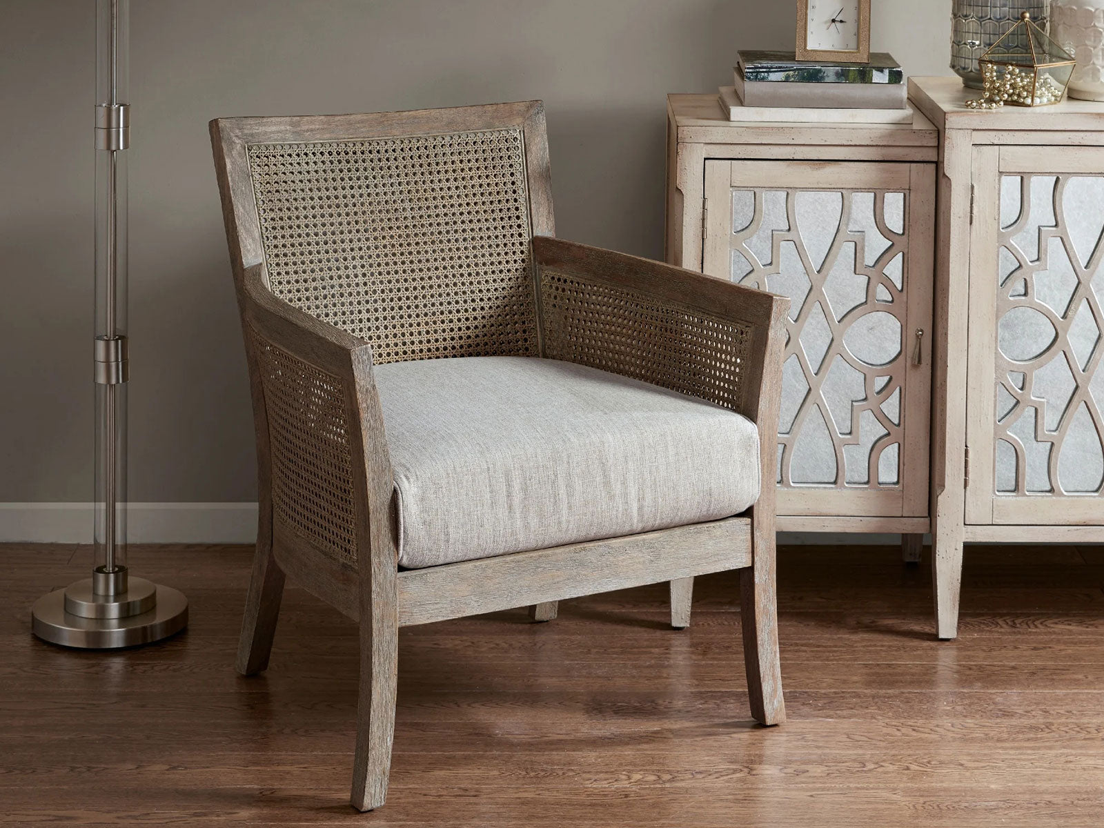 Cane back online accent chair