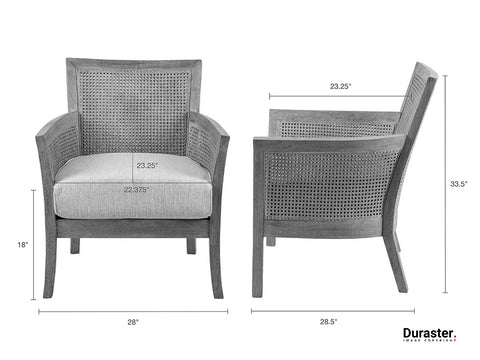 Duraster Elemantary Solid Wood Accent Chair With Cane Work #10