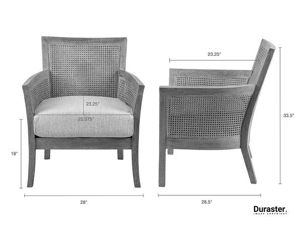 Duraster Elemantary Solid Wood Accent Chair With Cane Work #10