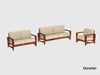 Duraster Marvel Modern Wooden Sofa Set #1
