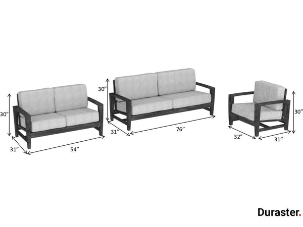 Duraster Marvel Modern Wooden Sofa Set #1