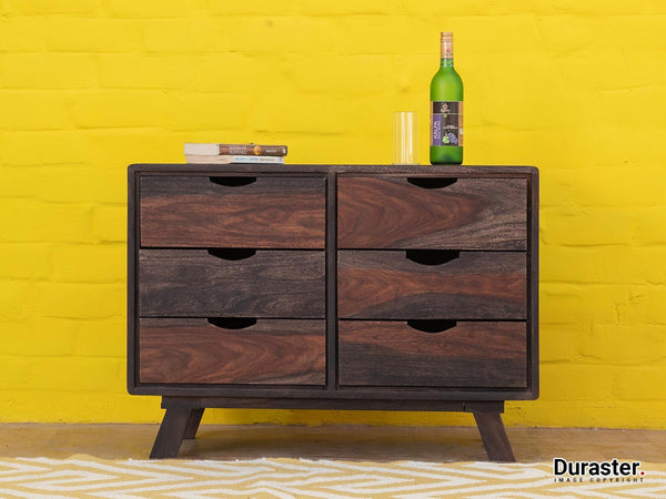 Marvel Modern Sheesham Wood Chest of Drawers Cabinet#1 - Duraster 