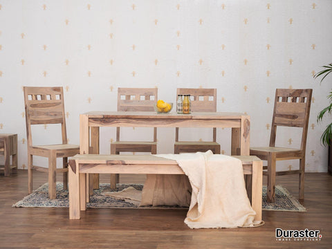 Novo Solid Sheesham wood Dining Set with Chairs (4, 6 & 8 Seater)#1 - Duraster 