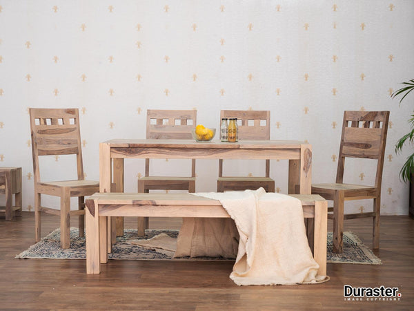 Novo Solid Sheesham wood Dining Set with Chairs (4, 6 & 8 Seater)#1 - Duraster 