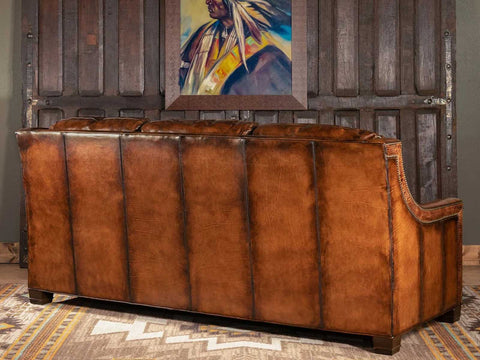 Three Seater Leather Sofa (Coffee Brown) #5