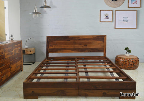 Sheesham Wood Queen Size Bed