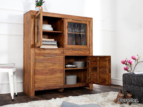 Sheesham Wood Display Cabinet